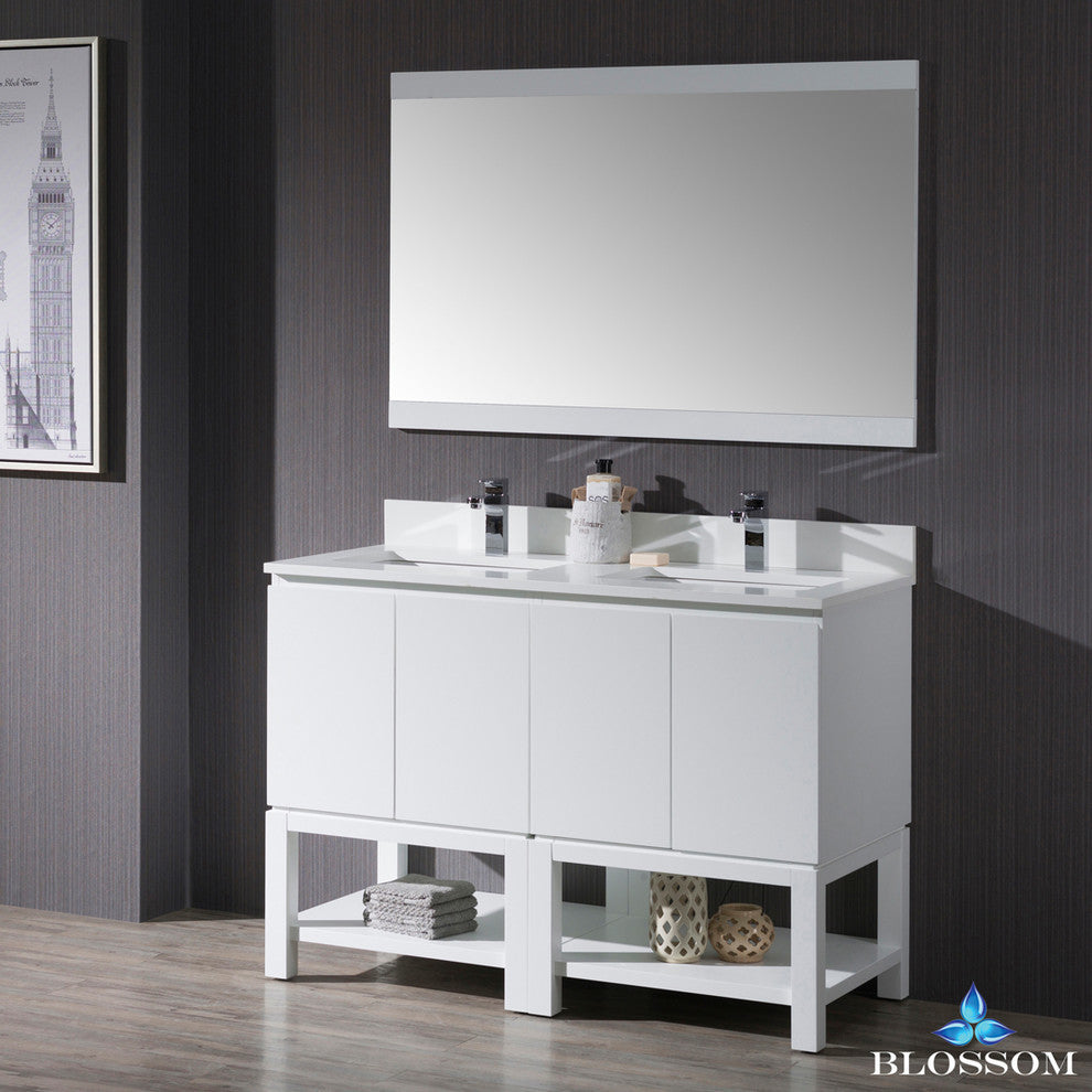 Monaco 48" Double Vanity Set With Mirror
