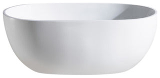 Kube Vernice 67" Free Standing Bathtub, Matte White