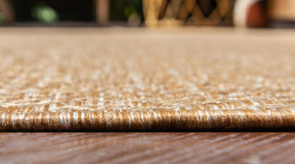 Rug Unique Loom Outdoor Modern Light Brown Rectangular 3' 3 x 5' 0