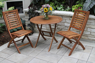 3-Piece Eucalyptus Folding Bistro Set