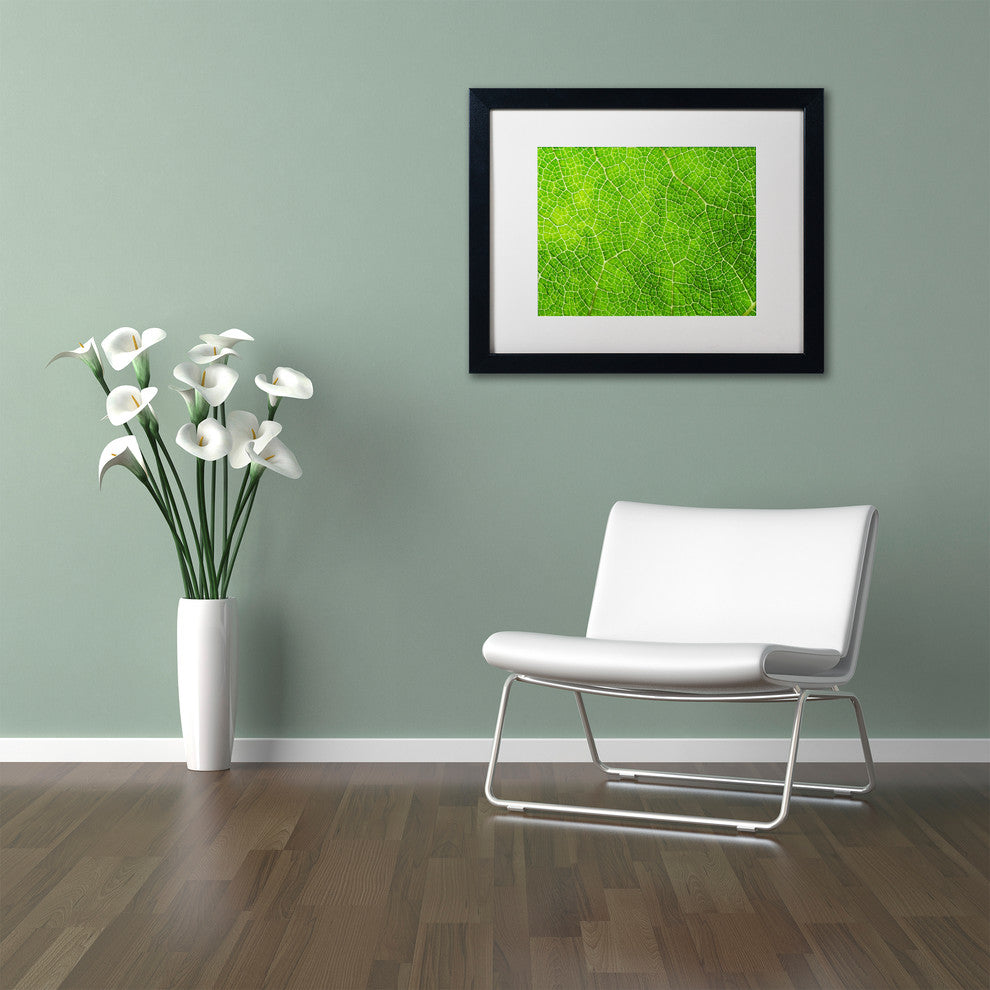 Cora Niele ''Leaf Texture VII'' Matted Framed Art