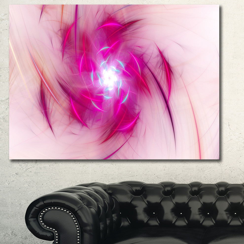 Purple Fractal Nuclear Reaction, Large Floral Canvas Art Print, 60x40
