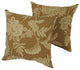 Blaziing Needles 17" Outdoor Throw Pillows, Brown, Set of 2