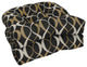 19" U-Shaped Premium Outdoor Tufted Dining Chair Cushions, Set of 2, Duo Noir