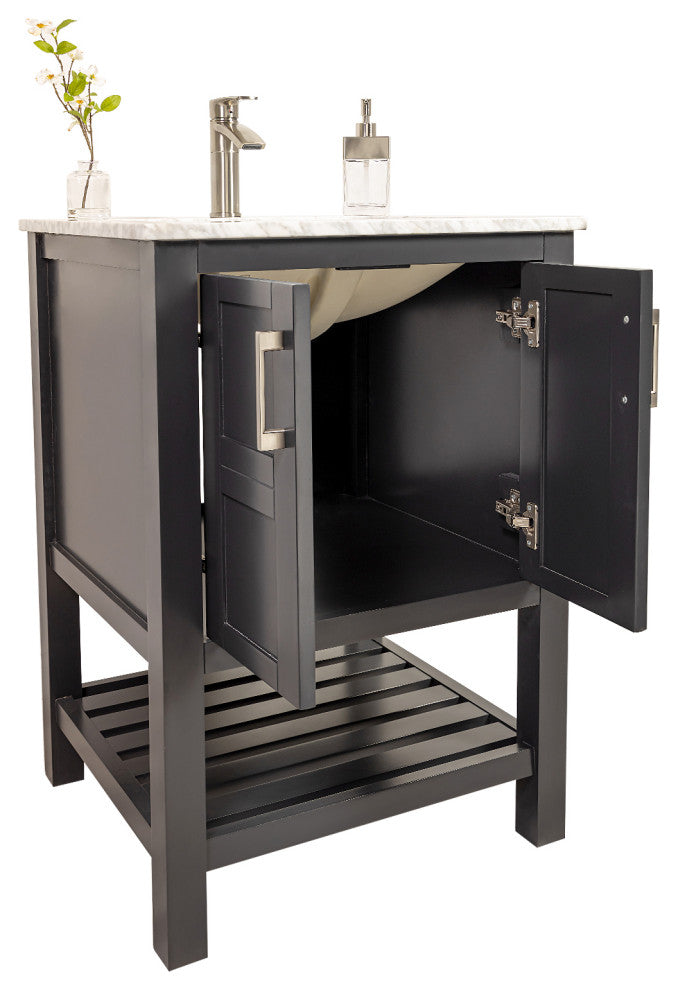 Sophia 24" Single Sink Bathroom Vanity Set, Espresso, 24"