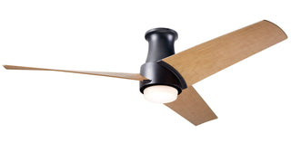 Ambit 56" Flush Fan, Matte Black/Maple Blades, Light/Remote