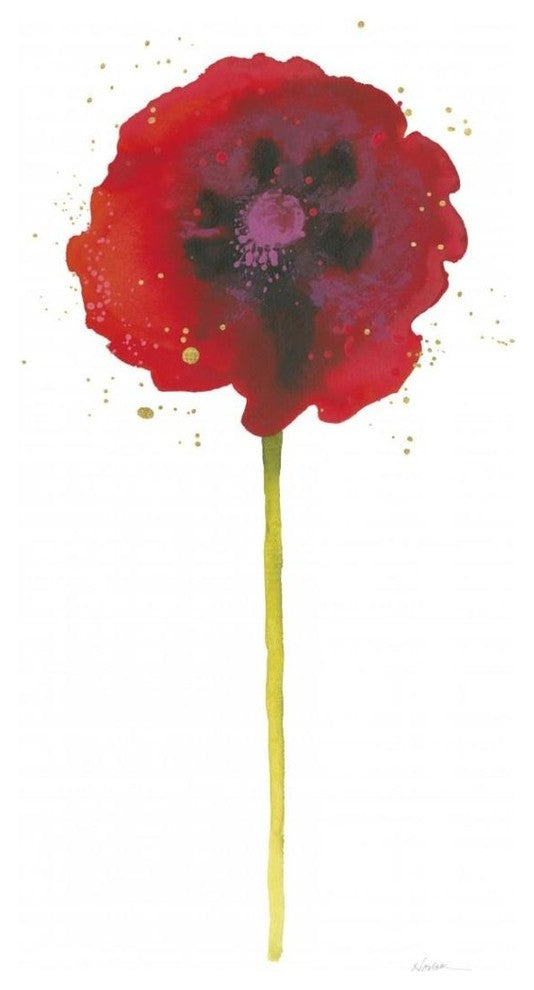 "Splash II with Gold" Digital Paper Print by Shirley Novak, 20"x38"