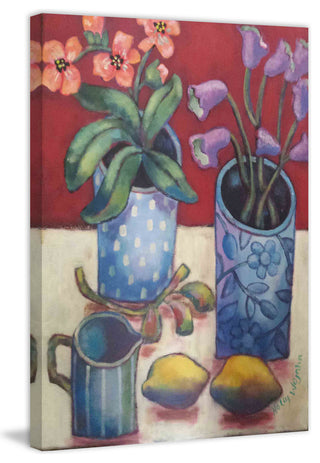 "Des Fleurs et citrons" Painting Print on Wrapped Canvas