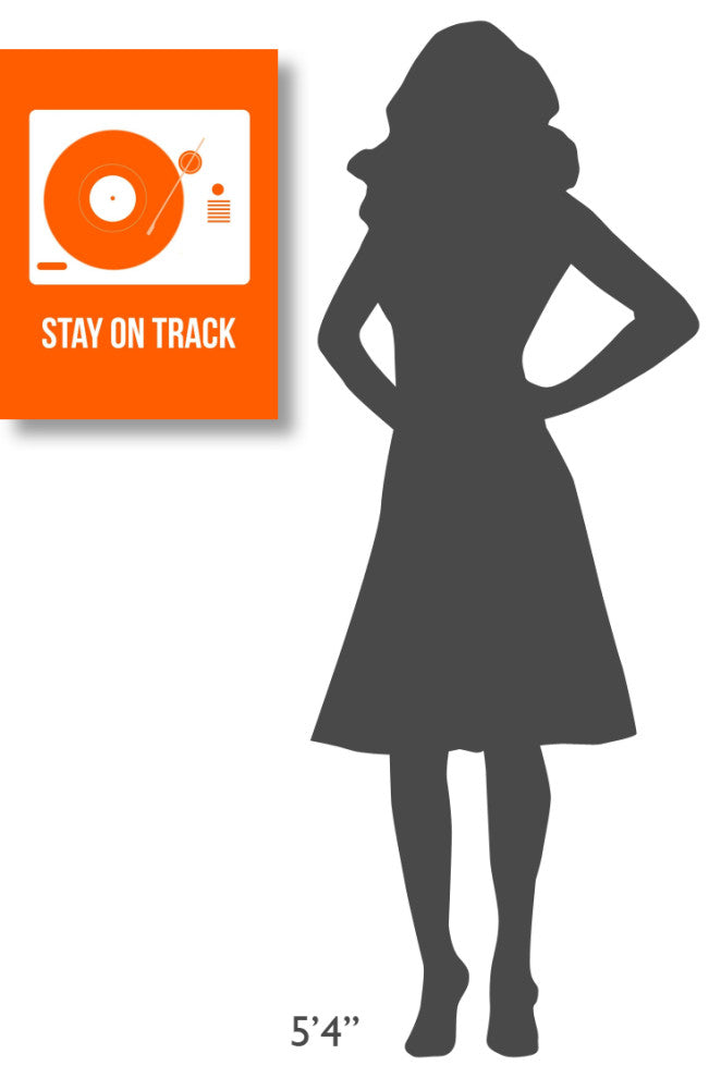 "Stay On Track Orange" Poster Fine Art Print