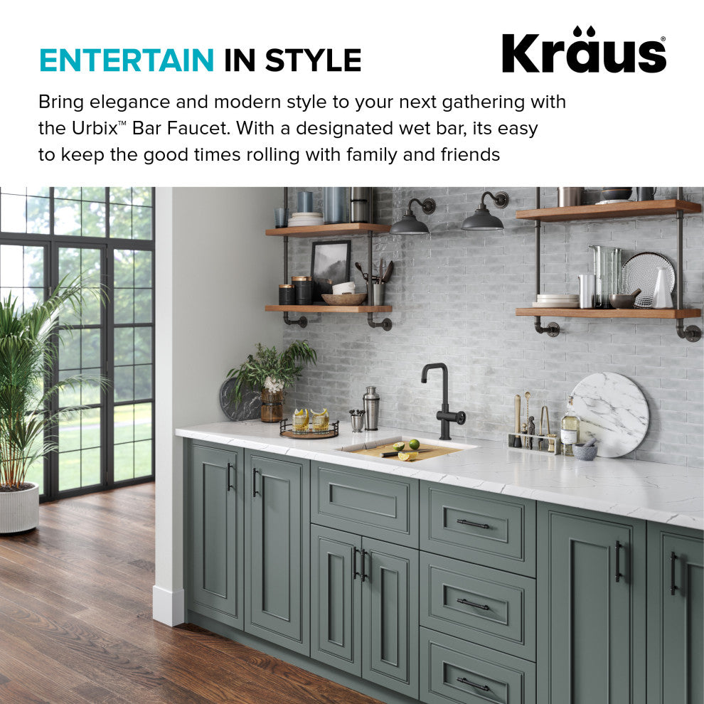 Urbix Bridge Kitchen Faucet, Matte Black, Kpf-3127mb