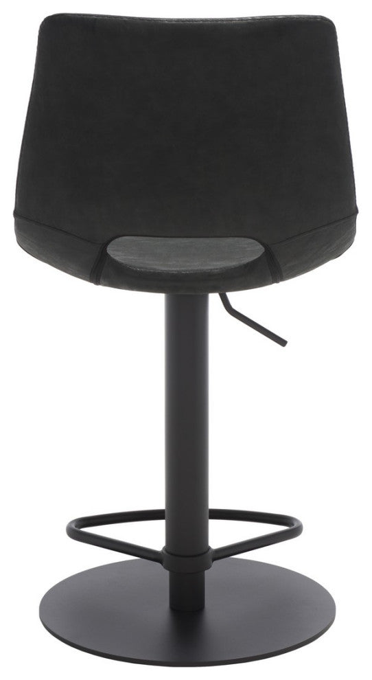 Safavieh Freya Gas Lift Bar Stool, Black