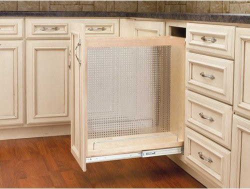 8" Stainless Steel Base Cabinet Organzier Maple Rev-A-Shelf 444-BC-8SS