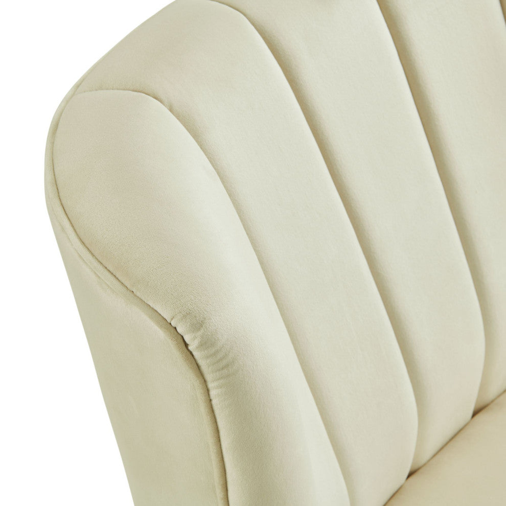 Picket House Corbin Tufted Accent Chair, Cream