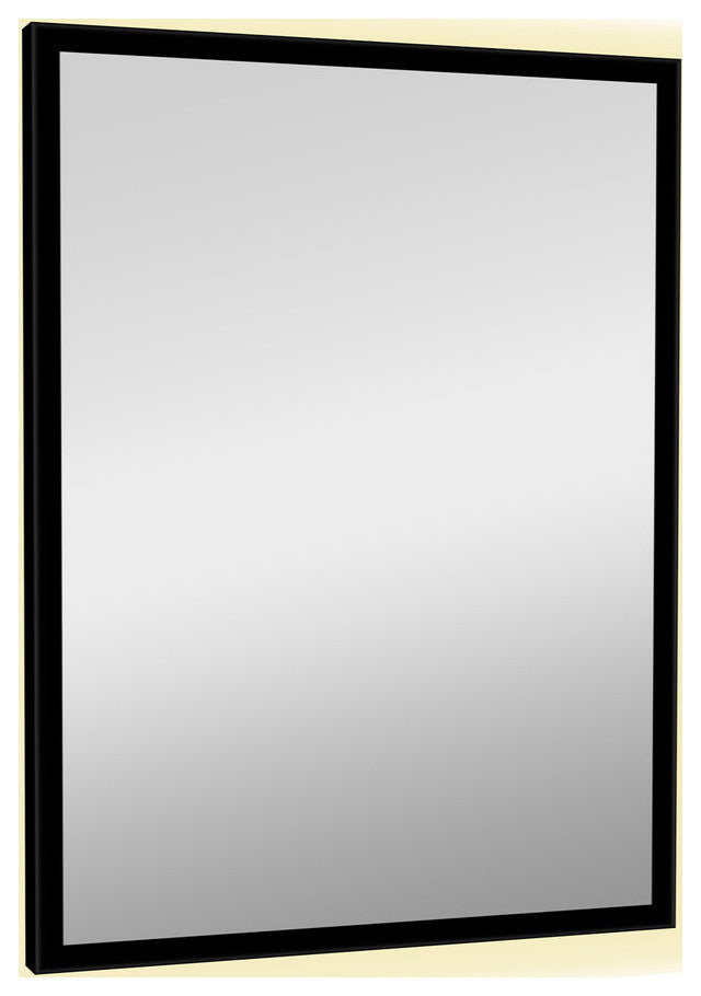 Woodbridge Lighting Reflections Back-Light LED Rectangular Mirror in Black