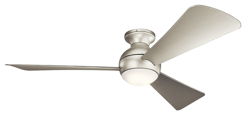 54" Sola Fan LED, Brushed Nickel/Silver Blade
