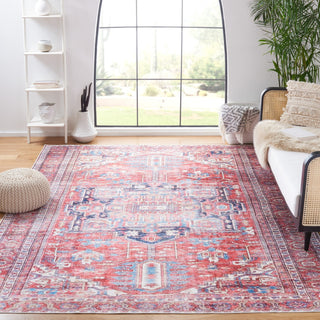 Safavieh Serapi SEP389 Rug Machine-Washable, Red/Navy, 6'7"x9'