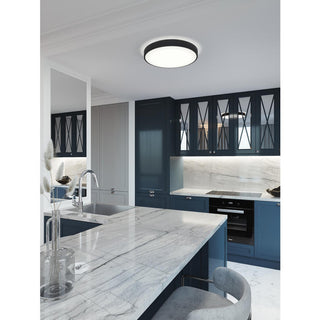 Octavia, LED Flush Mount, 14", Black