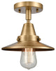 Innovations 447-1C-BB-M4 Railroad 1 Light 8" Flush Mount, Brushed Brass