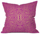 Jacqueline Maldonado Radiate Raspberry Gold Throw Pillow, 16"x16"