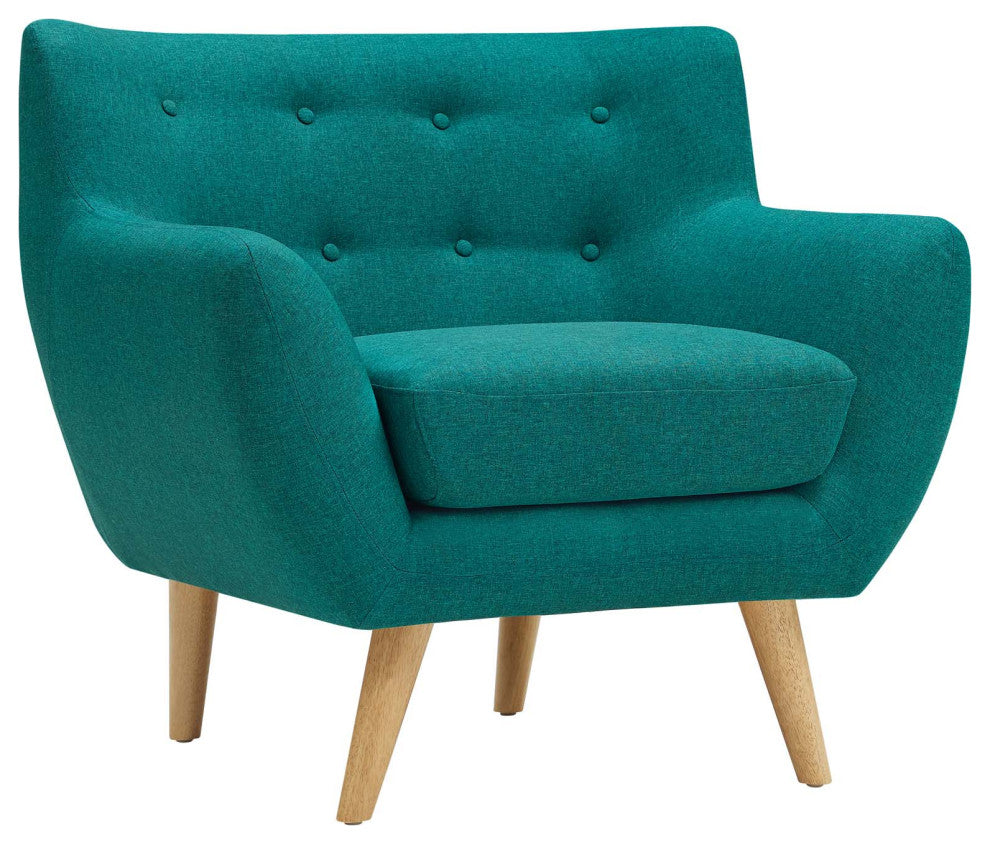 Modern Teal Remark Upholstered Armchair