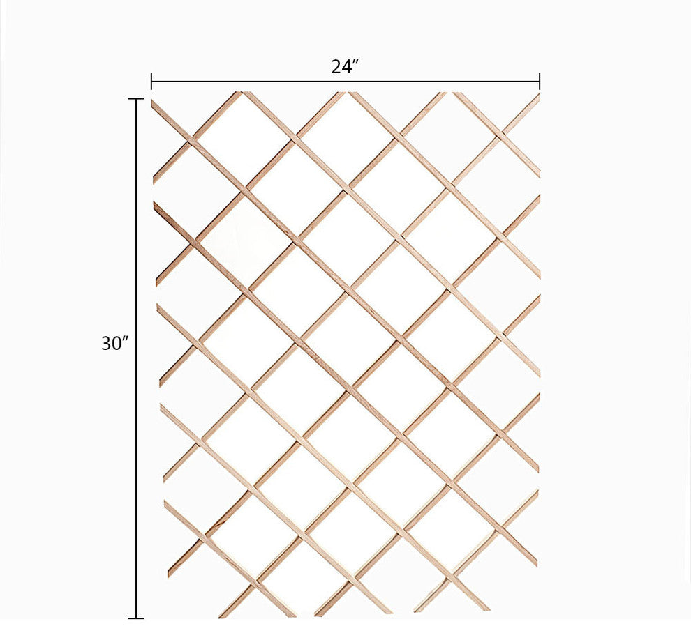 18-Bottle Trimmable Wine Rack Lattice Panel Inserts, Hard Maple