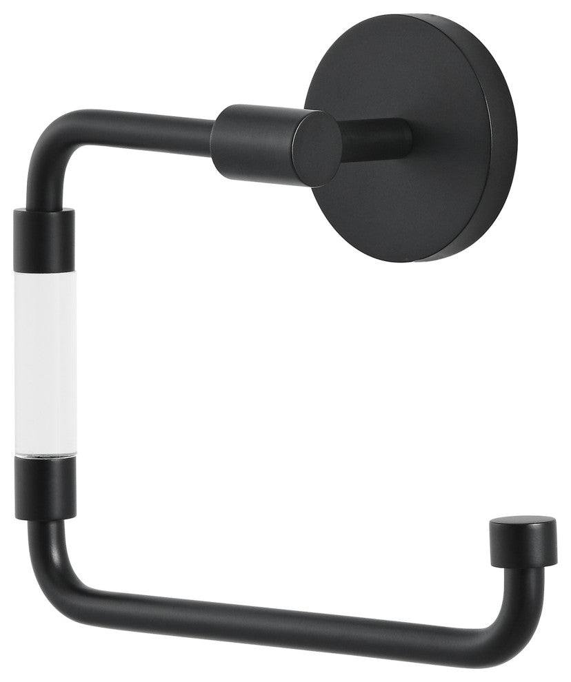 Verre Acrylic Toilet Paper Holder, Matte Black