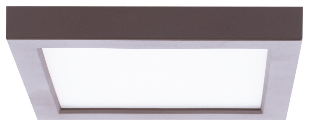 Square LED Energy Star Flush Mount, Bronze