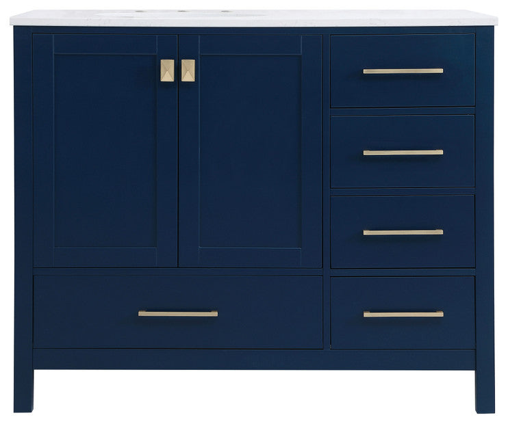 Isabel Blue 42" Single Sink Bathroom Vanity
