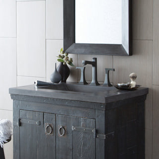 Palomar Vanity Top and Integral Sink, Slate, 30", 8" Widespread Cutout