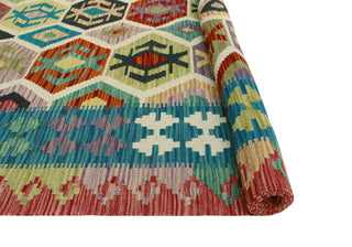 Flatweave Lolita Red/Blue Rug, 5'10x8'1