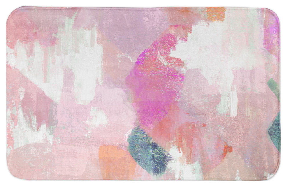 Funky Blush Abstract 34x21 Bath Mat