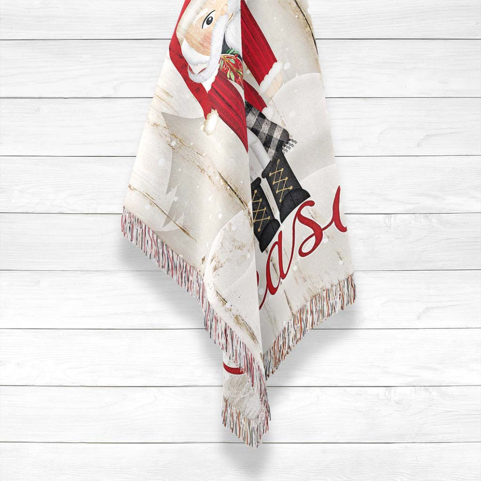 Laural Home Nutcracker Christmas 60" X 80" Woven Throw Blanket