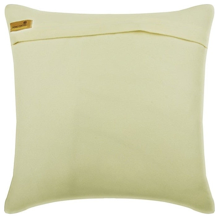 Sequins Embellished Brown Faux Leather & Suede 14"x14" Pillow Cover, Awestruck