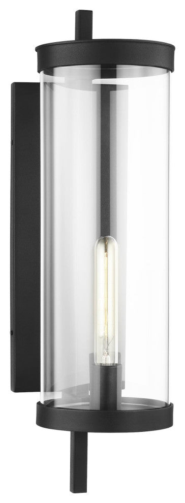 Eastham Large Wall Lantern, Textured Black