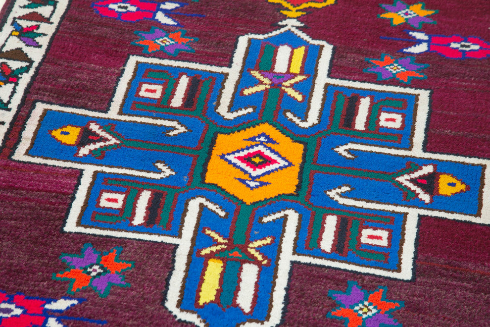 Rug N Carpet - Handmade Oriental 2' 11" x 10' 11" Tribal Runner Rug