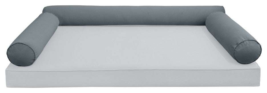 STYLE V6 Full Velvet Pipe Trim Indoor Daybed Bolster Pillow |COVER ONLY| AD347