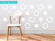 Hexagon Fabric Wall Decals, Set of 16, White