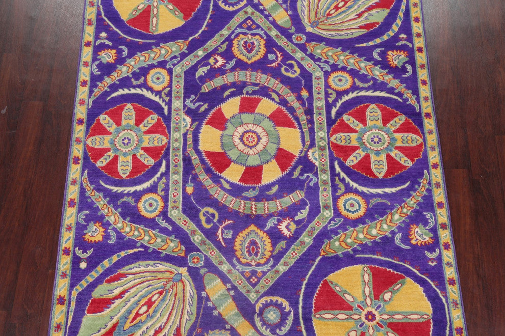 Oriental Kazak Novelty Asian Style Pakistani Hand Made Area Rug, Blue, 7'9"x5'9