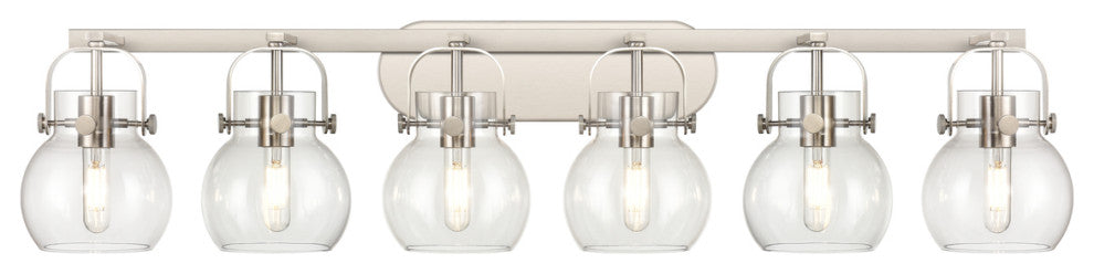 Pilaster Ii Sphere 6 46" Bath Vanity-Light Satin Nickel