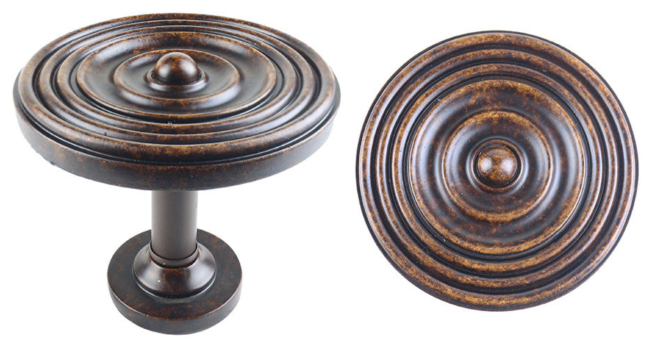 Large Swirl Drapery Medallion Holdback, Mahogany