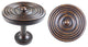 Large Swirl Drapery Medallion Holdback, Mahogany