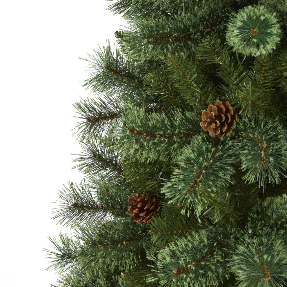 6ft. White Mountain Pine Artificial Christmas Tree with 477 Bendable Branches