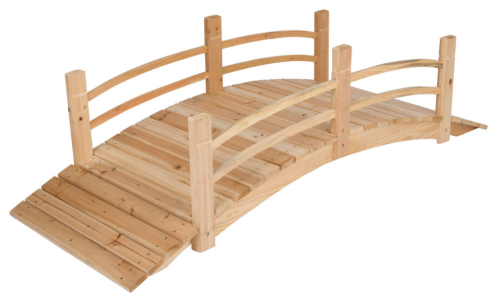 Natural Cedar Garden Bridge, Natural, 6 Ft.