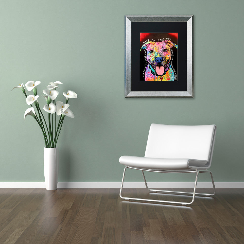 Dean Russo 'Best Dog' Art, Silver Frame, Black Mat, 11x14