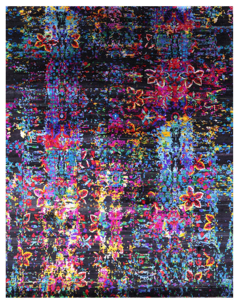 Persian Hand-Knotted Silk Rug 7' 10" X 9' 10" Q6800