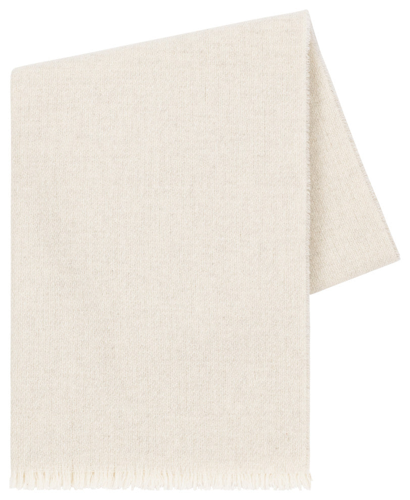 Italian Luna Cashmere Throw, Silver