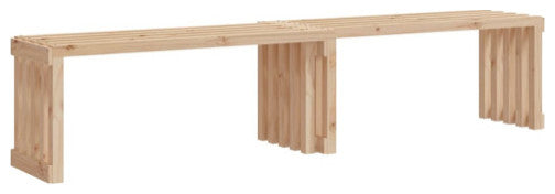 vidaXL Patio Bench Extendable Garden Bench Outdoor Seating Solid Wood Pine
