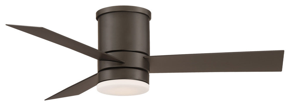 Axis 3-Blade Smart Flush Mount Ceiling Fan 44" Bronze, 2700K LED Kit