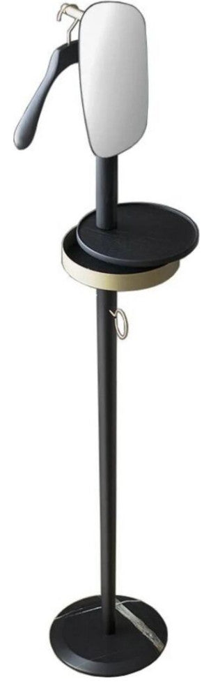 Nomon Galan Women Valet Stand, Walnut Hanger, Black Stained Ash, Graphite Finish