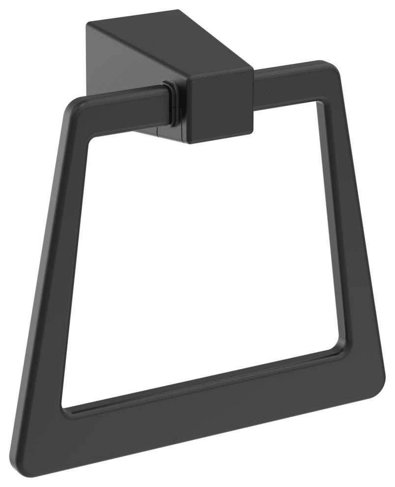 Amerock Blackrock Contemporary Towel Ring, Matte Black